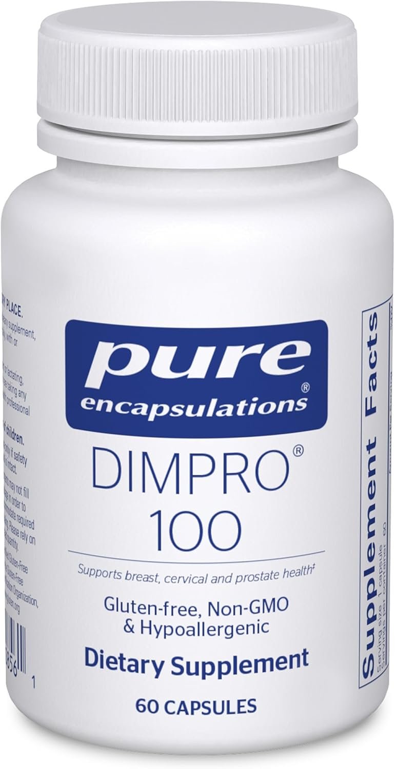 Pure Encapsulations DIMPRO 100 - Diindolylmethane Supplement - for Breast, Cervical & Prostate Health - Gluten Free & Vegan - 60 Capsules