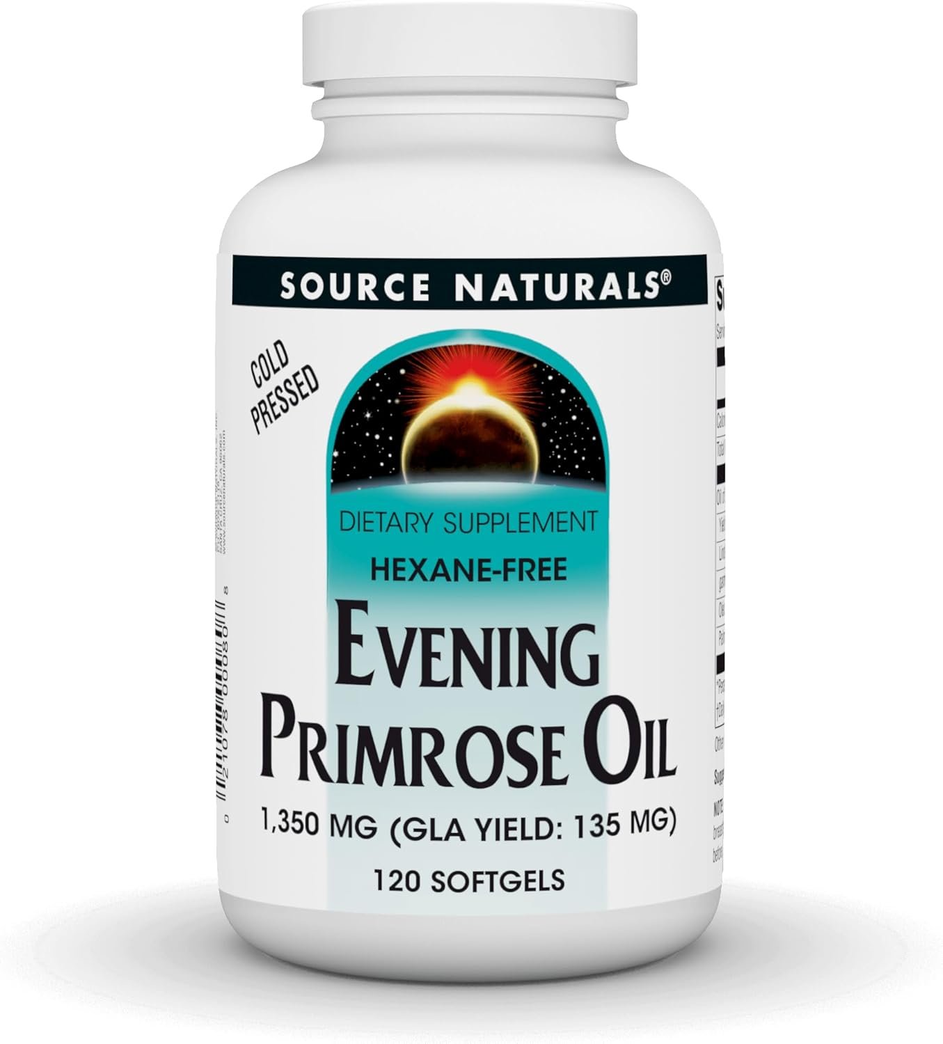 Source Naturals Evening Primrose Oil, Hexane Free, Cold-Pressed* - 1350mg, 120 Softgels